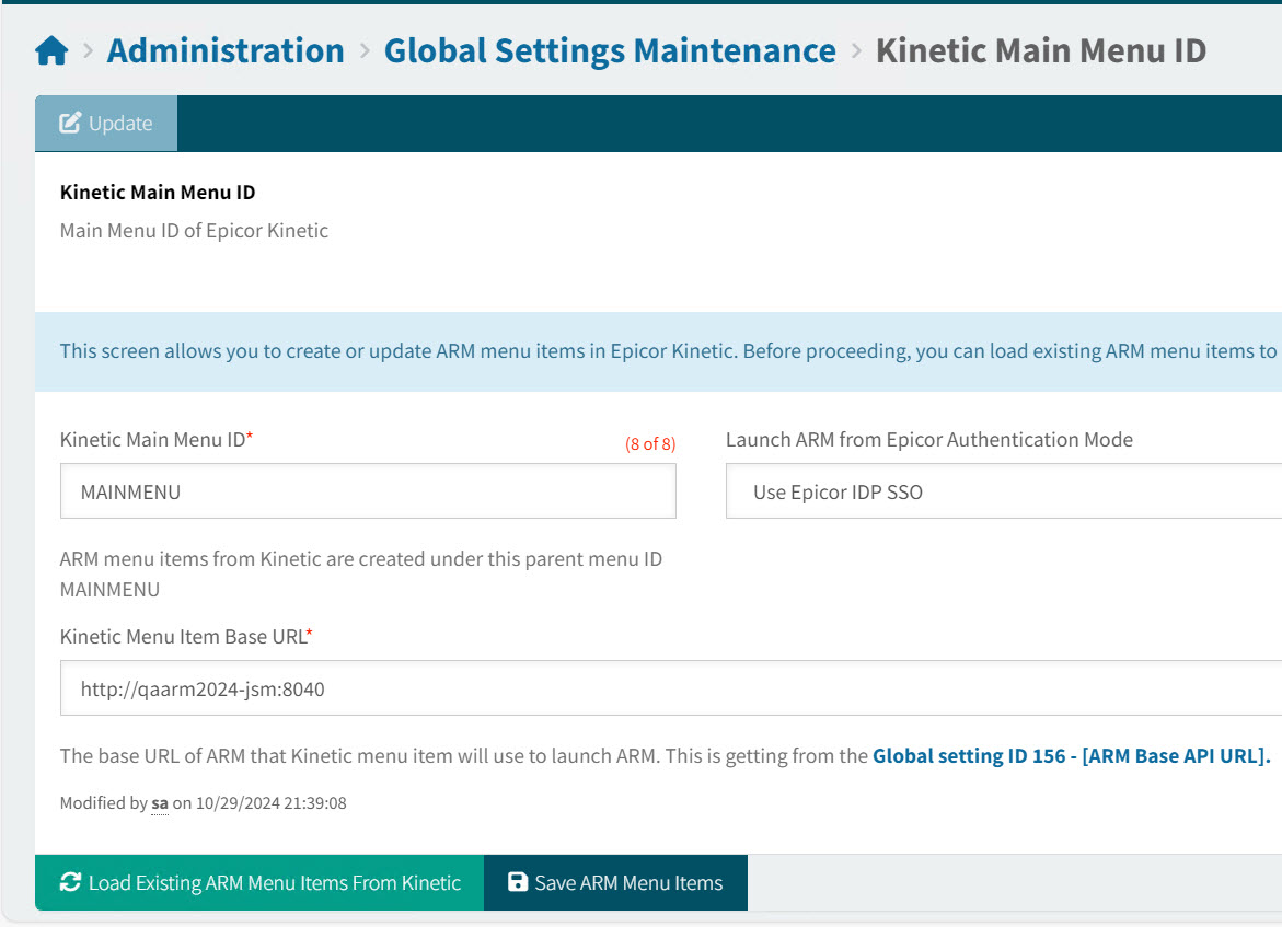 KineticMainMenuID