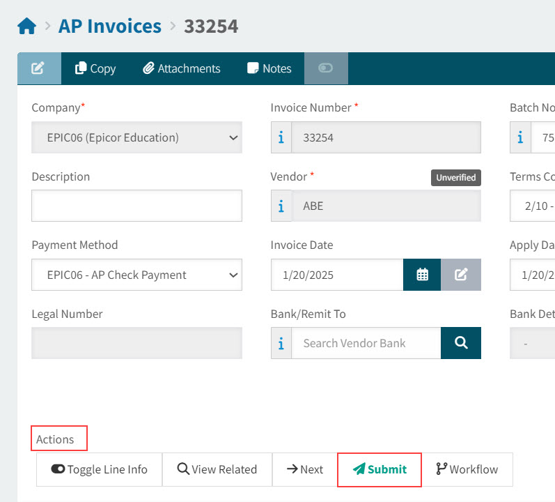 SubmitAPInvoice