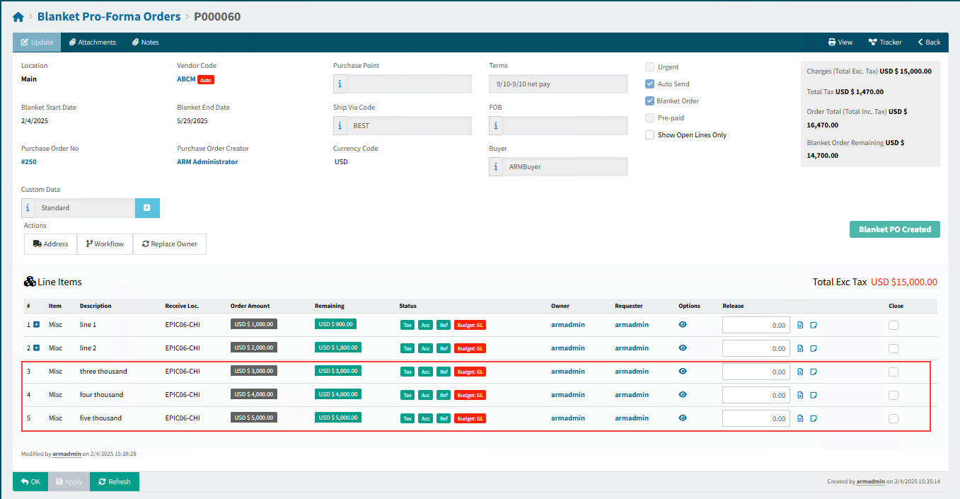 AppendedBlanketOrders