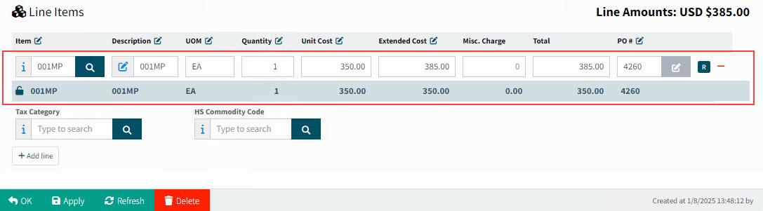 ExampleOfMatchReceiptLine
