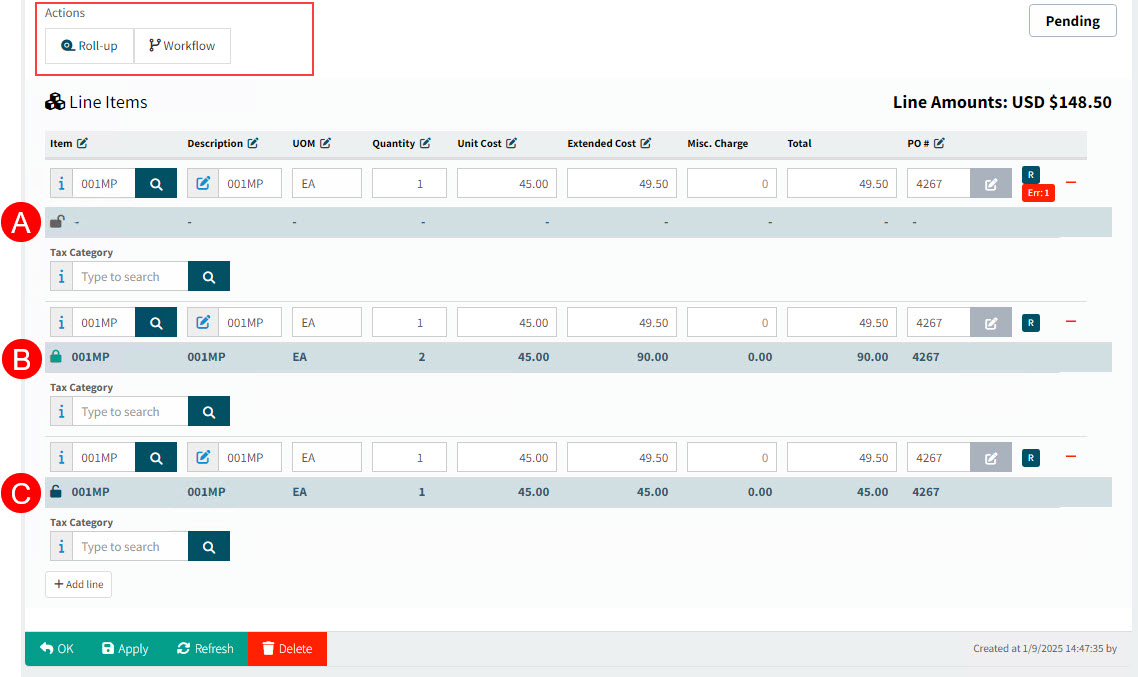 ExampleOfUnmatchedInvoices