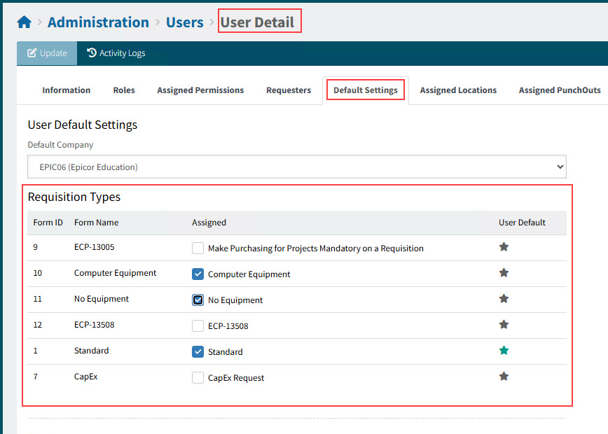ExampleUserRequistionTypes