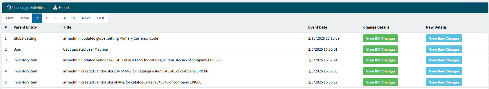FilterChangeLogsGrid