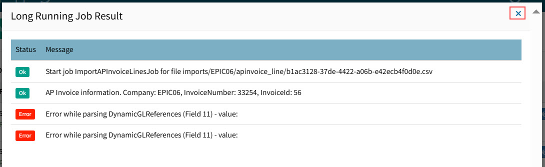 LongRunningJobResults