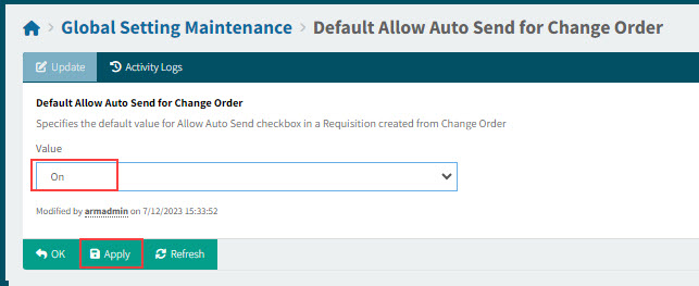 MaintainAGlobalSetting