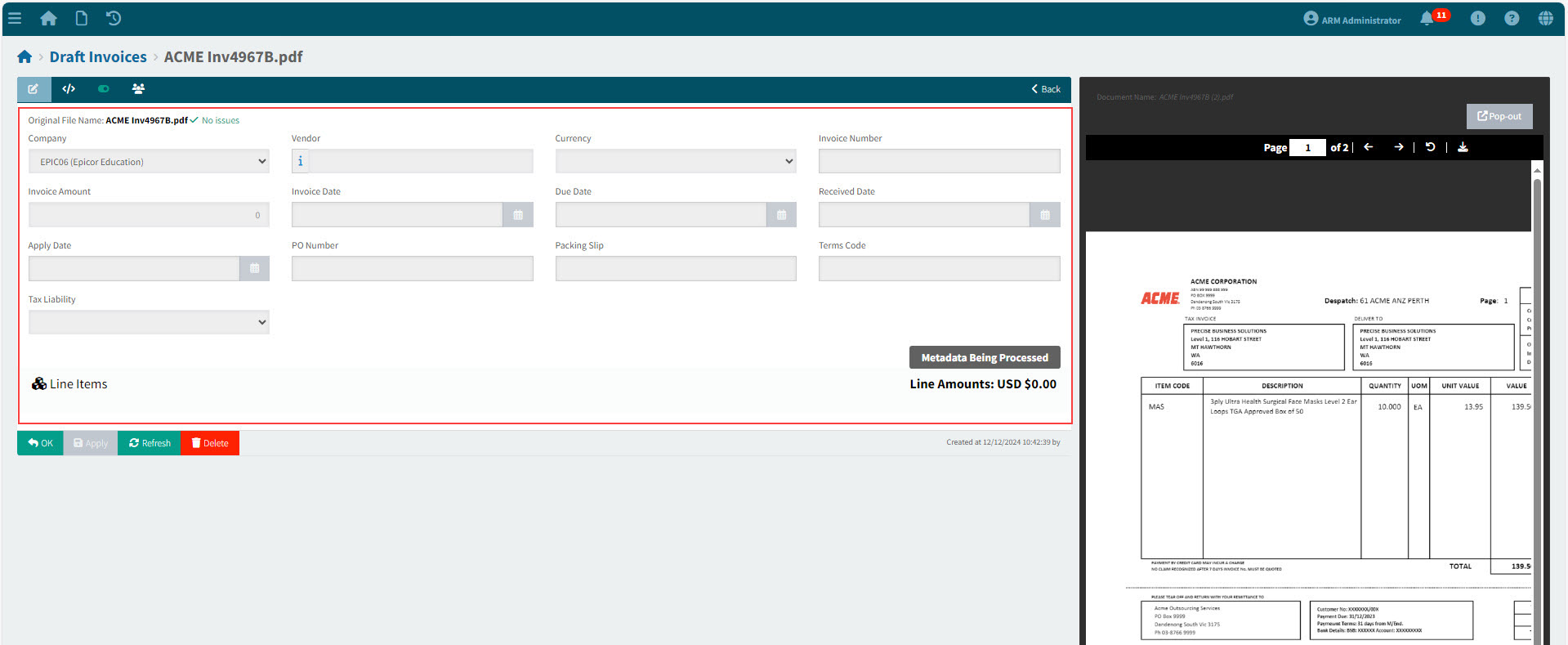 MetaDataBeingProcessedDetail