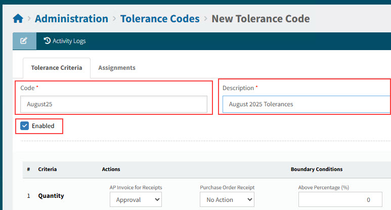 NewToleranceCodeDetails