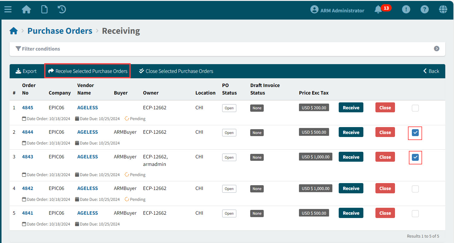 ReceivePurchaseOrders