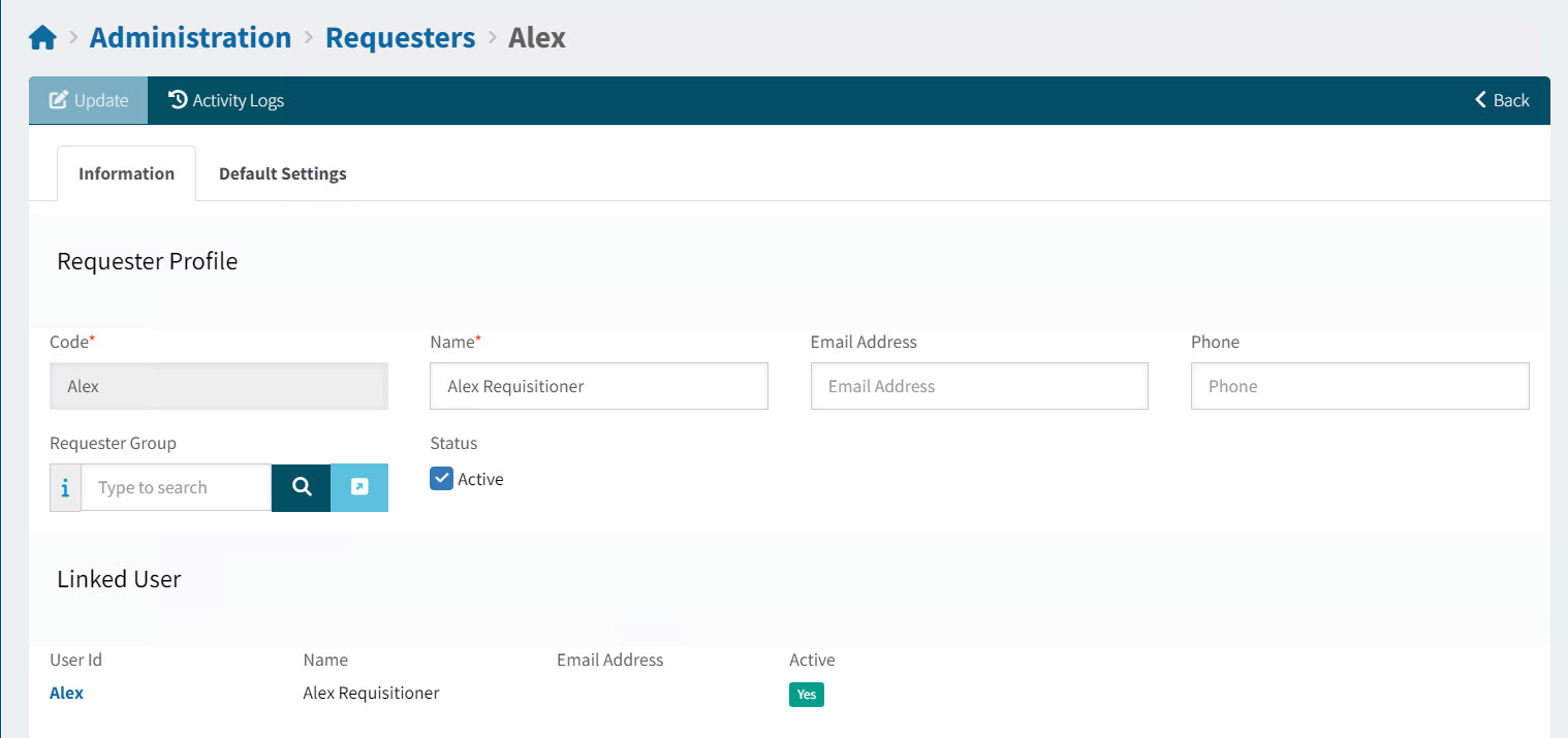 RequesterInformationTab