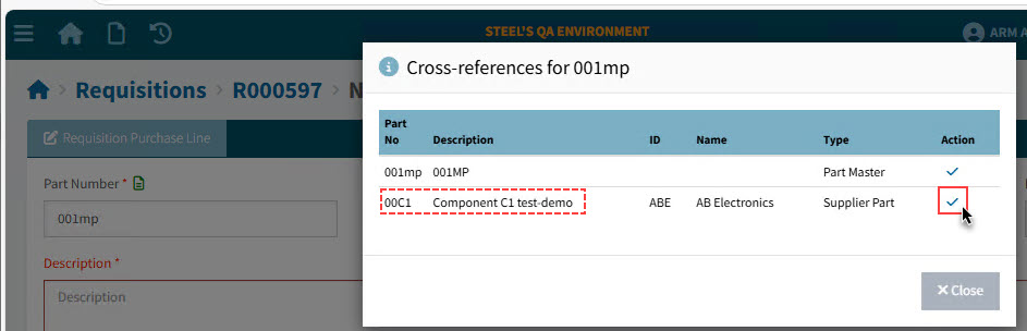 SelectCrossReferencedPart