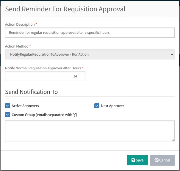 SendReminderForReqApproval