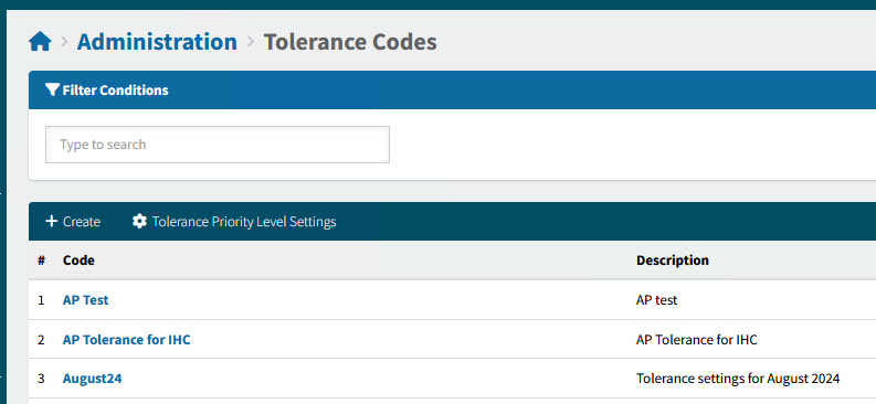 ToleranceCodes