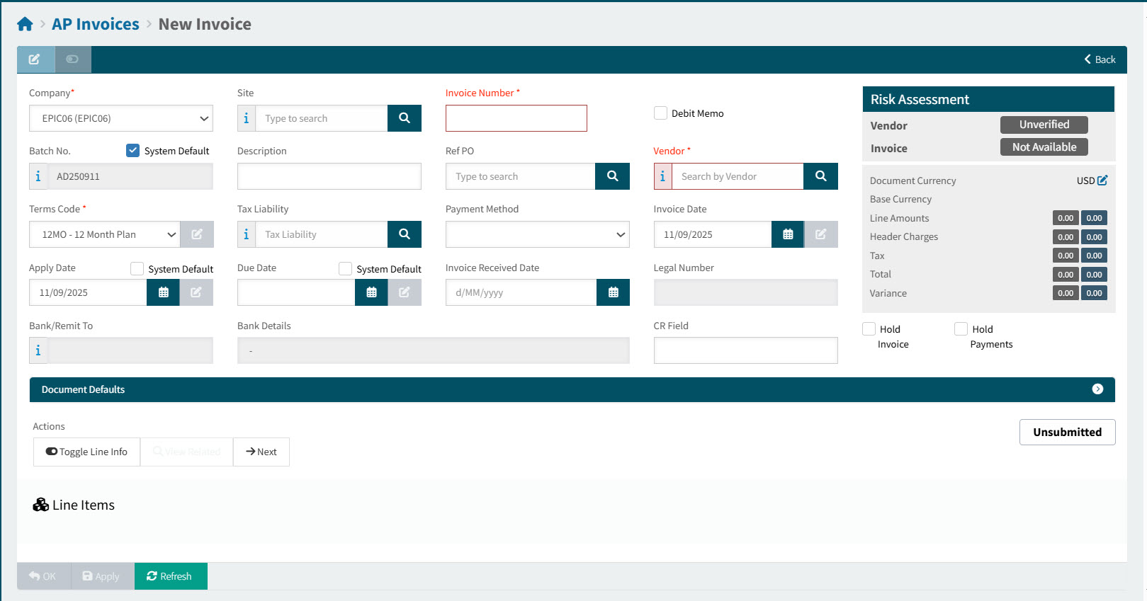 AddNewAPInvoice252