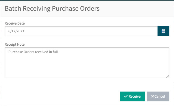 BatchReceiving