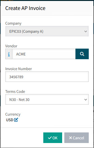 CreateAPInvoice