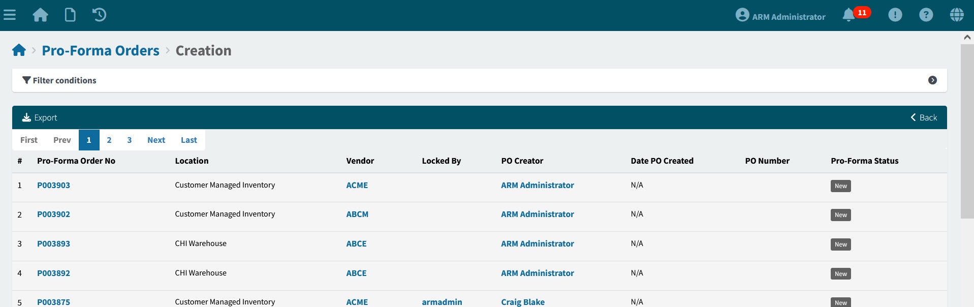 PFOCreationPage