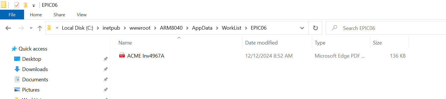 PlaceInvoiceInFolder