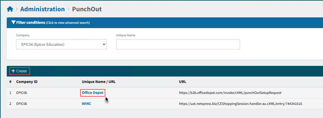 PunchOutSearchPage