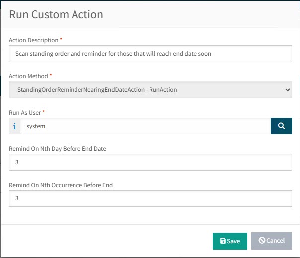 RunCustomActionStandingOrderNearingEndDate